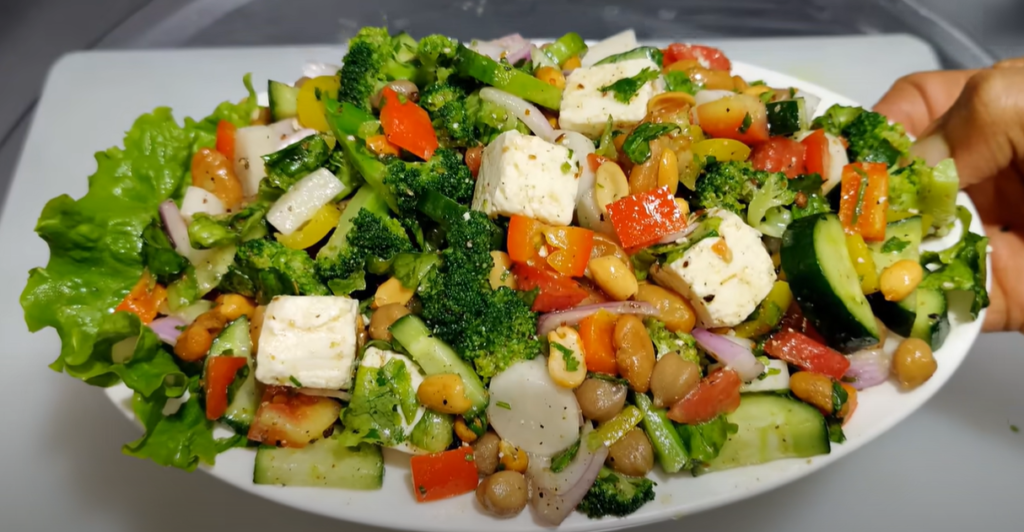 Freshly prepared Paneer Salad