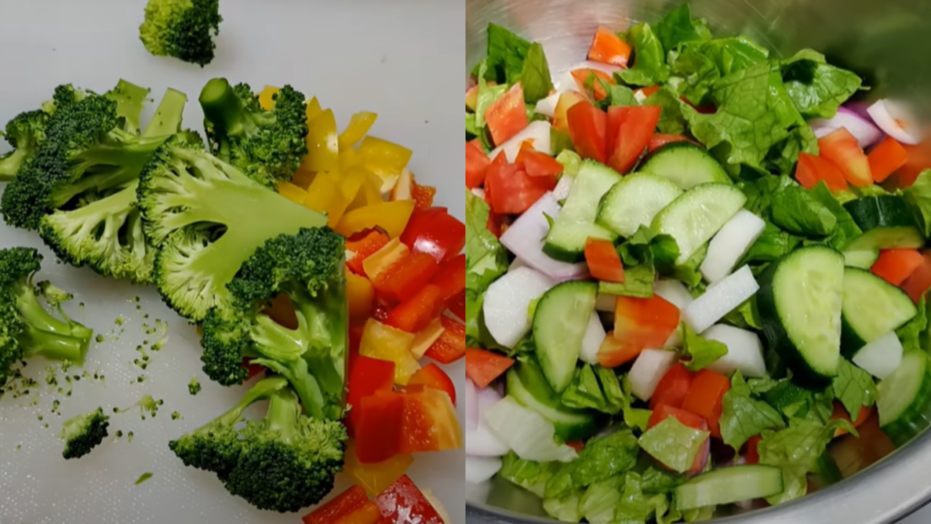 Vegetables for Paneer Salad